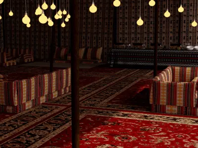 Traditional tent Bayt Al-Shaar 3D model