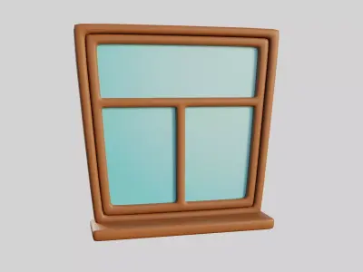 Cartoon Window 27b 3D model