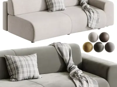 Straight sofa Mail 4NRL 3D model