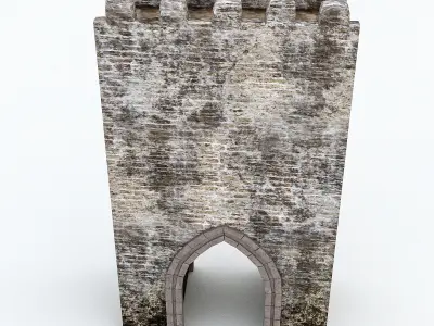 Castle Gate Low-poly 3D model