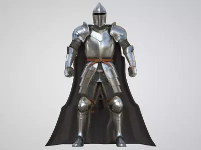 Elite Medieval Knight Low-poly 3D model