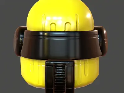 Gas mask helmet 3d model scifi Low-poly  Low-poly 3D model 330