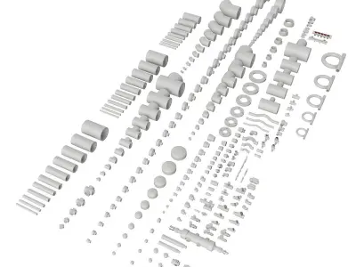 Plastic fittings Big n1 3D model