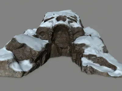 Skull Cave Low-poly 3D model