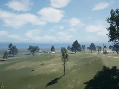 UE5 Green Jungle Terrain - Realistic Scene 3D model