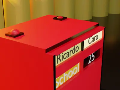 2 Set School Event Podium 3D model