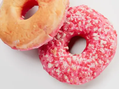 Strawberry Donut - 3D Scan Low-poly 3D model