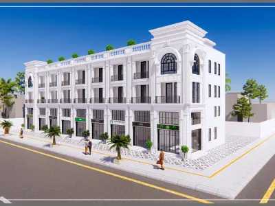 classic flat house model by HT-Meng 3D model