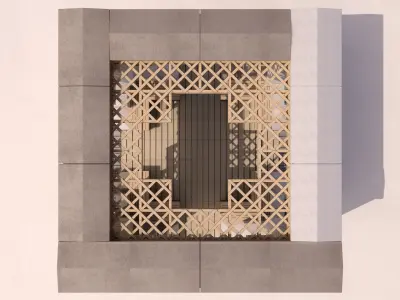 Soviet Post-modern Gazebo on Podil in Kyiv 3D model