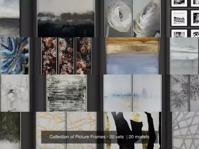 Collection of Picture Frames - 20 sets  3D Model Pack get