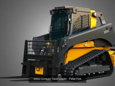 333G Compact Track Loader - 3 in 1 3D Model Pack