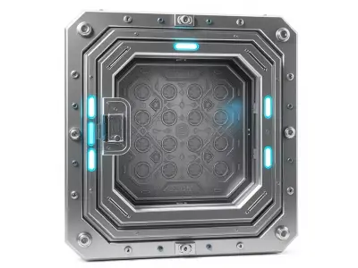 SciFi Door Model Pack with LED Accents Low-poly 3D model