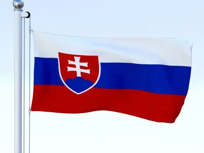 All European Flag Pack Low-poly 3D model