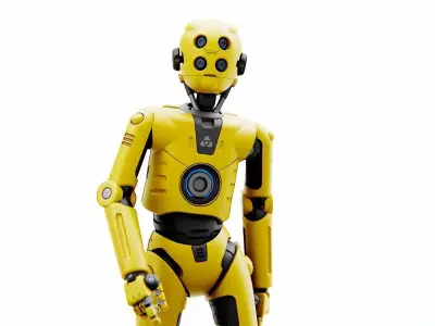 PROTOCOL DROID C-6 DS  RIGGED 3D model