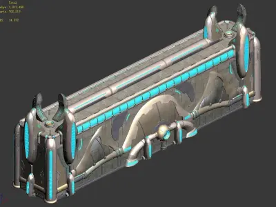 Different dimension - building - wall 05 3D model