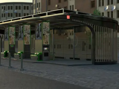 Bus stop  3D model