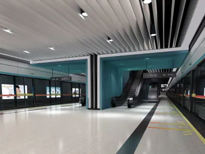 Metro Station 3D model