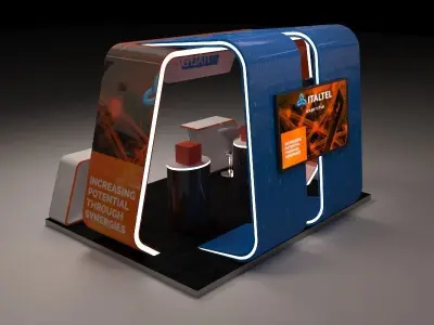 Modern Stand for communications company 3D model