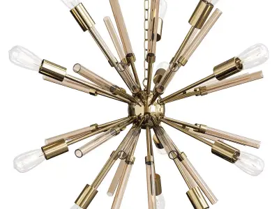 12 Light Sputnik Chandelier Low-poly 3D model