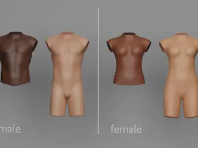 Tattoo Artist Torso Pack 3D model