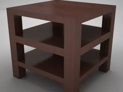 coffe table square 2 Low-poly 3D model