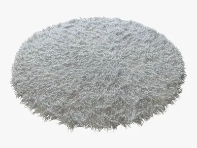 Tibetan sheepskin snow-white round 3D model