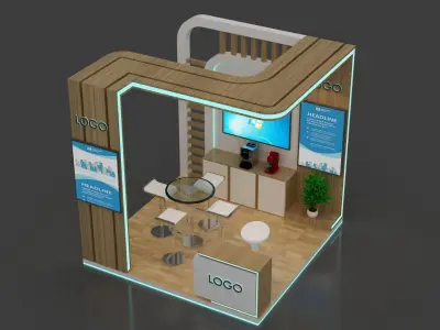 Exhibition booth 3D model