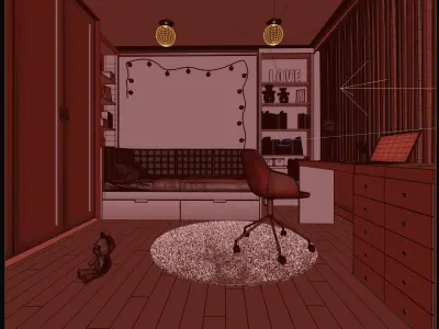 Girl Bedroom 3D model