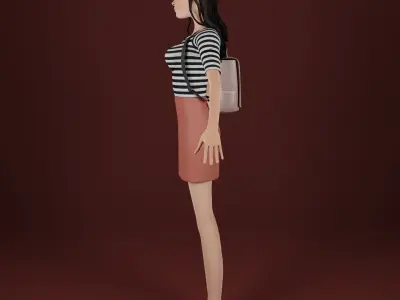 Woman fashion outfit v6 3D model
