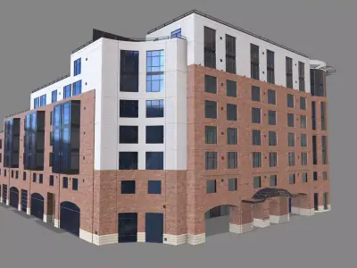 8 Mission Street Building San Francisco Low-poly 3D model