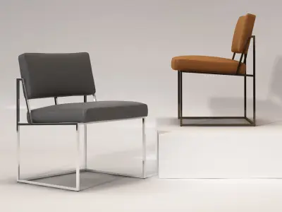 1188 Armless Chair 3D model