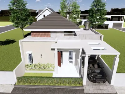 Modern House Design 1 Floor full interior rady enscape render 3D model