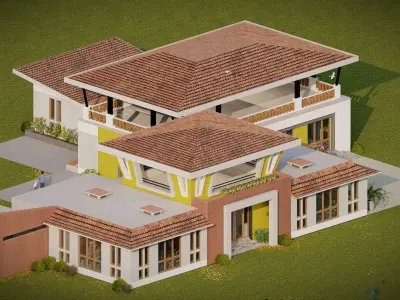 club house 3D model purchase