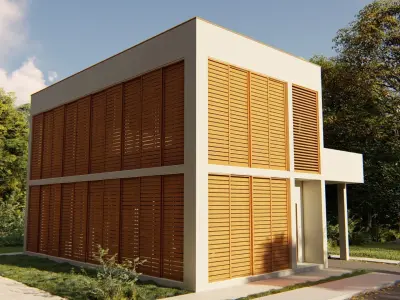 2 Storey House Exterior Render 3D model