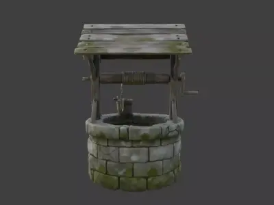Old Stone Well Low-poly 3D model