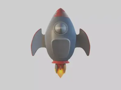 Cartoon Rocket model 3D model