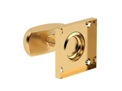  Square Rose Mortice Door Knob 3D model