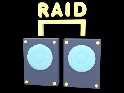 RAID Icon v1 003 Low-poly 3D model