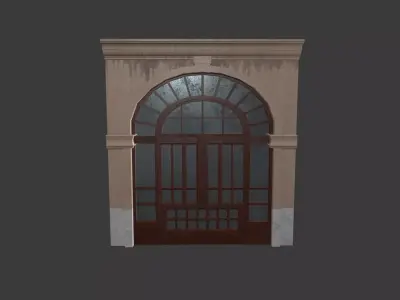 Window Wall Low-poly 3D model