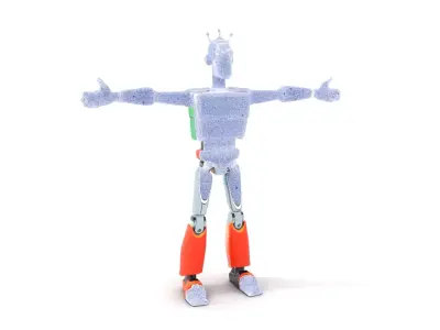 Colorful Robot Companion model pack Low-poly 3D model