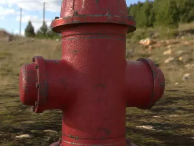 Fire Hydrant Model with 4K textures  Free low-poly 3D model