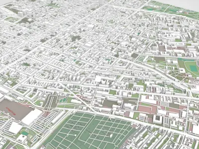 Cityscape Lodz Poland 3D model