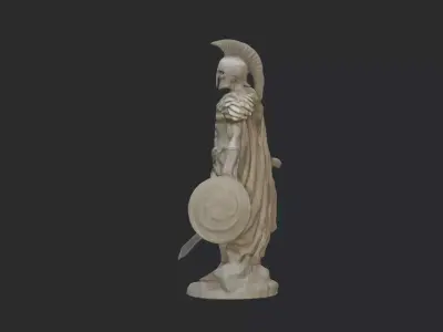 Ancient Gladiator Hero with Sword Armor 3D model