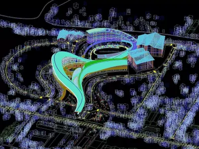 Riverfront Cultural Ribbon Complex 3D model
