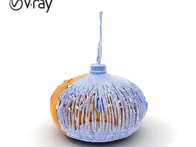 Wicker Pendant Lamp Model Pack for Interior Design Low-poly 3D model