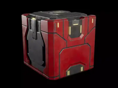 Scifi Containers Boxes Pack Low-poly 3D model