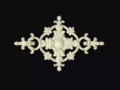 Central decor ornament for furniture 3D model 1117