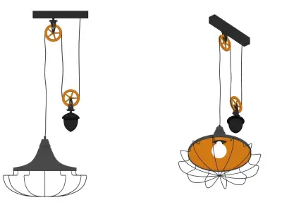 Pulley lamp for Lumion 10  3D model