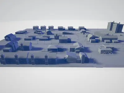 Residential House District Area - 3D Model 3D model