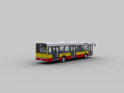 Solaris Urbino 12 with Interior Low-poly 3D model